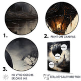 Dark Balloon Mystery Journey - Hot Air Balloon Canvas Wall Art