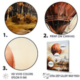 Castle Hot Air Balloon Flight - Hot Air Balloon Canvas Wall Art