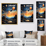 High Flying Fantasy Hot Air Balloon Adventure - Hot Air Balloon Canvas Wall Art