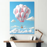 Sky high Balloon Whimsy - Hot Air Balloon Canvas Wall Art