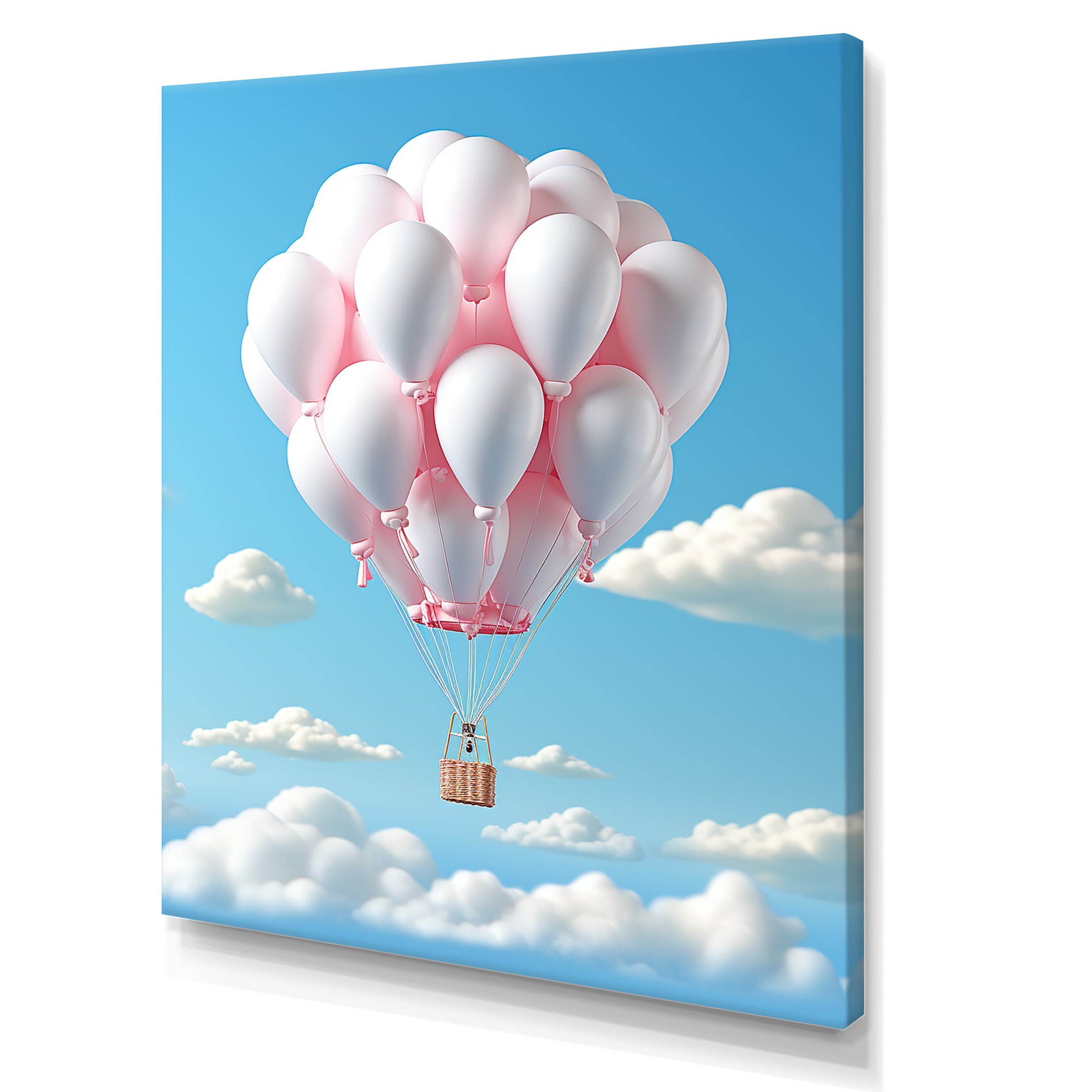 Sky high Balloon Whimsy - Hot Air Balloon Canvas Wall Art