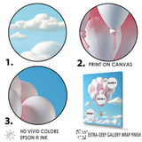 Sky high Balloon Whimsy - Hot Air Balloon Canvas Wall Art