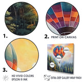 Forest View Hot Air Balloon Adventure - Hot Air Balloon Canvas Wall Art