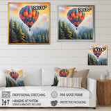 Forest View Hot Air Balloon Adventure - Hot Air Balloon Canvas Wall Art