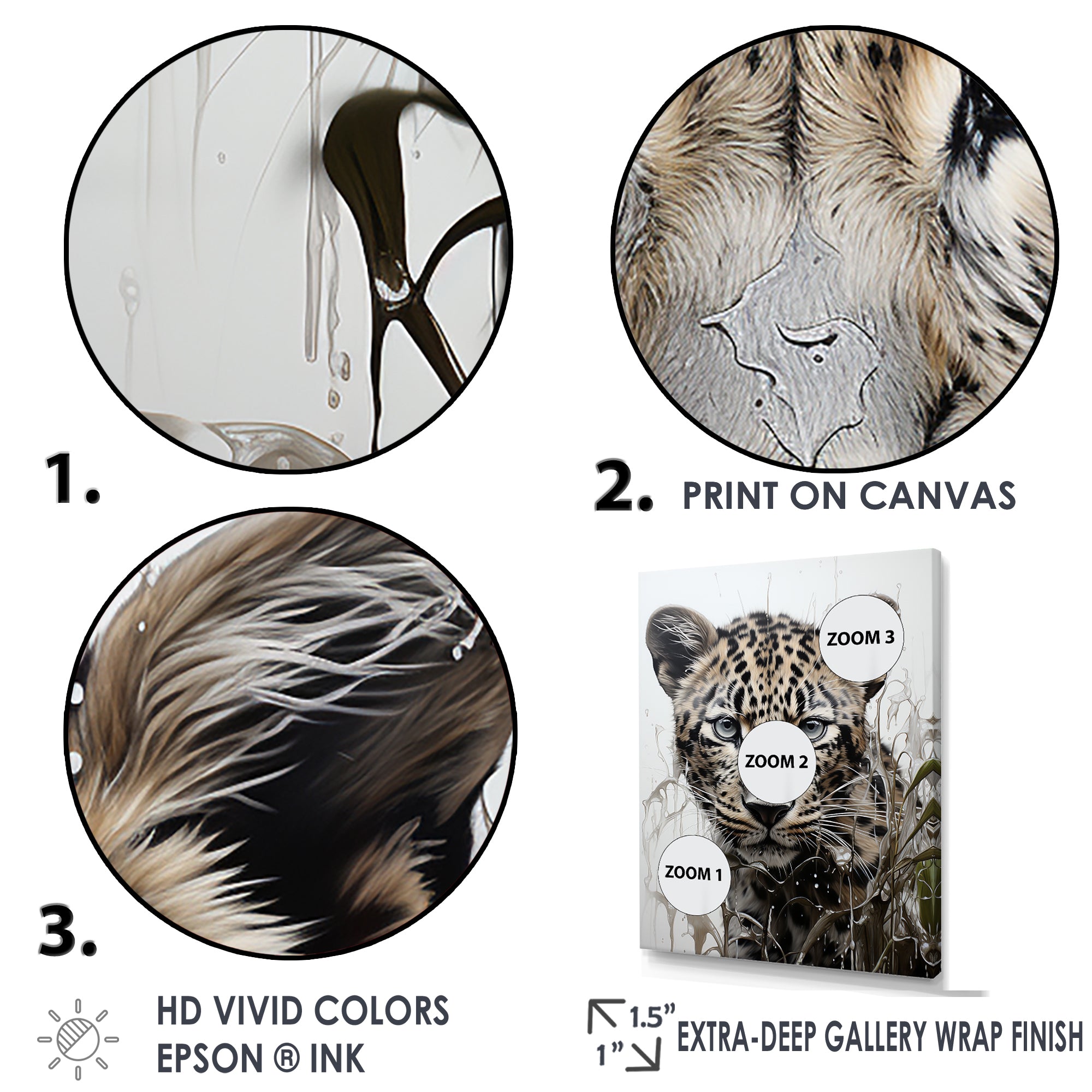Monochrome Intrigue Leopard Royalty - Leopard Wall Art Prints
