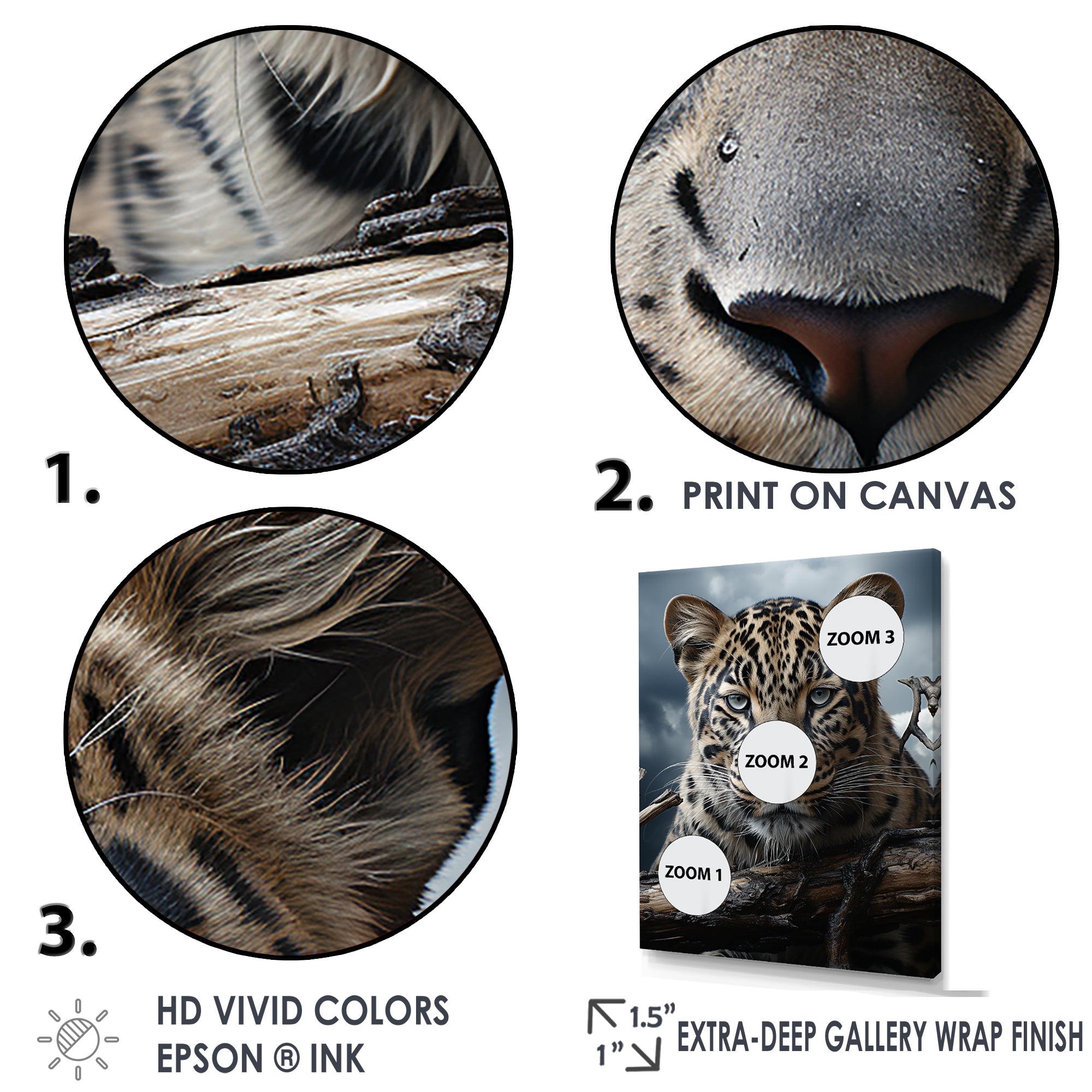 Monochrome Majesty Leopard In The Wild - Beige Leopard Wall Art