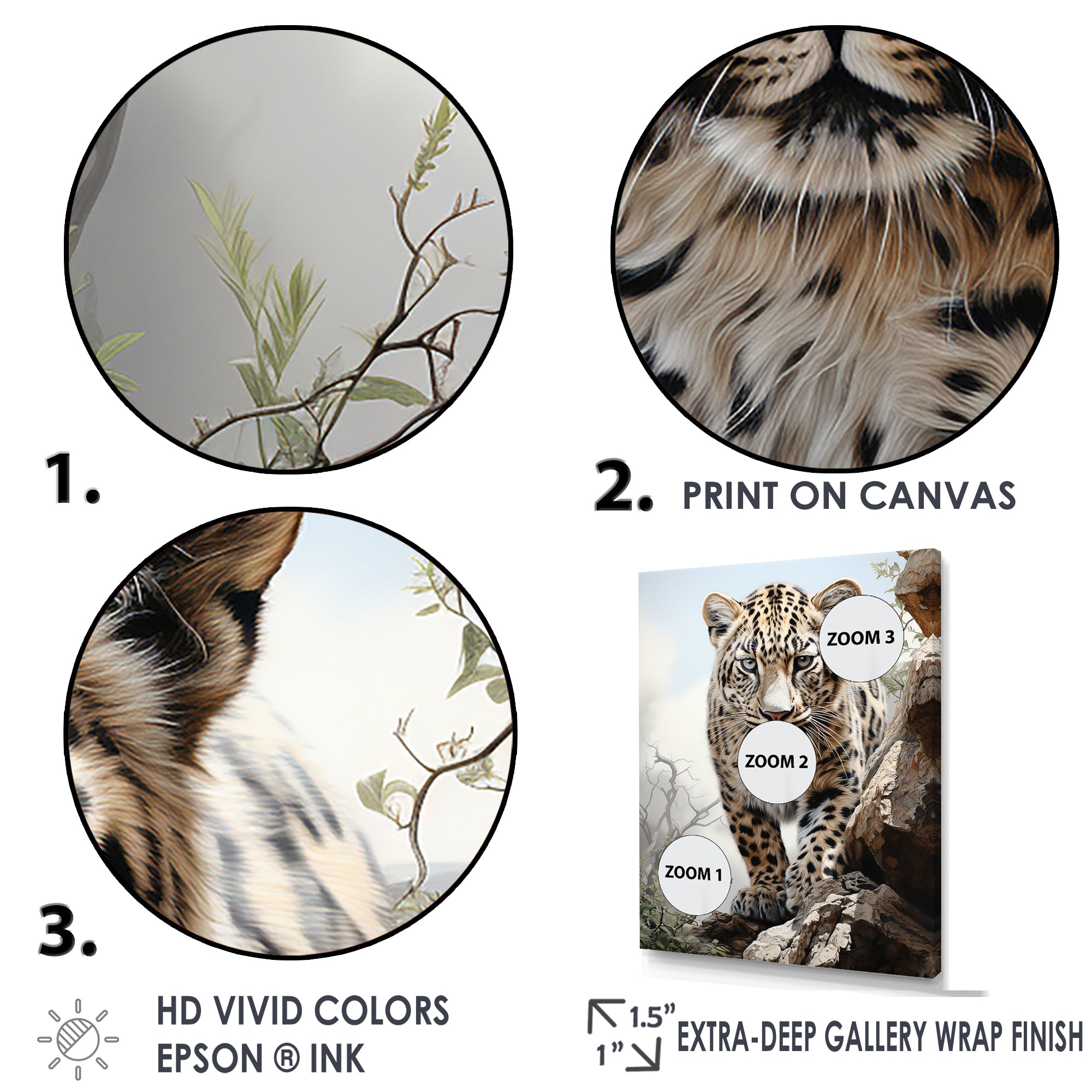 Majesty Leopard Gaze Of The Wild - Beige Leopard Wall Art