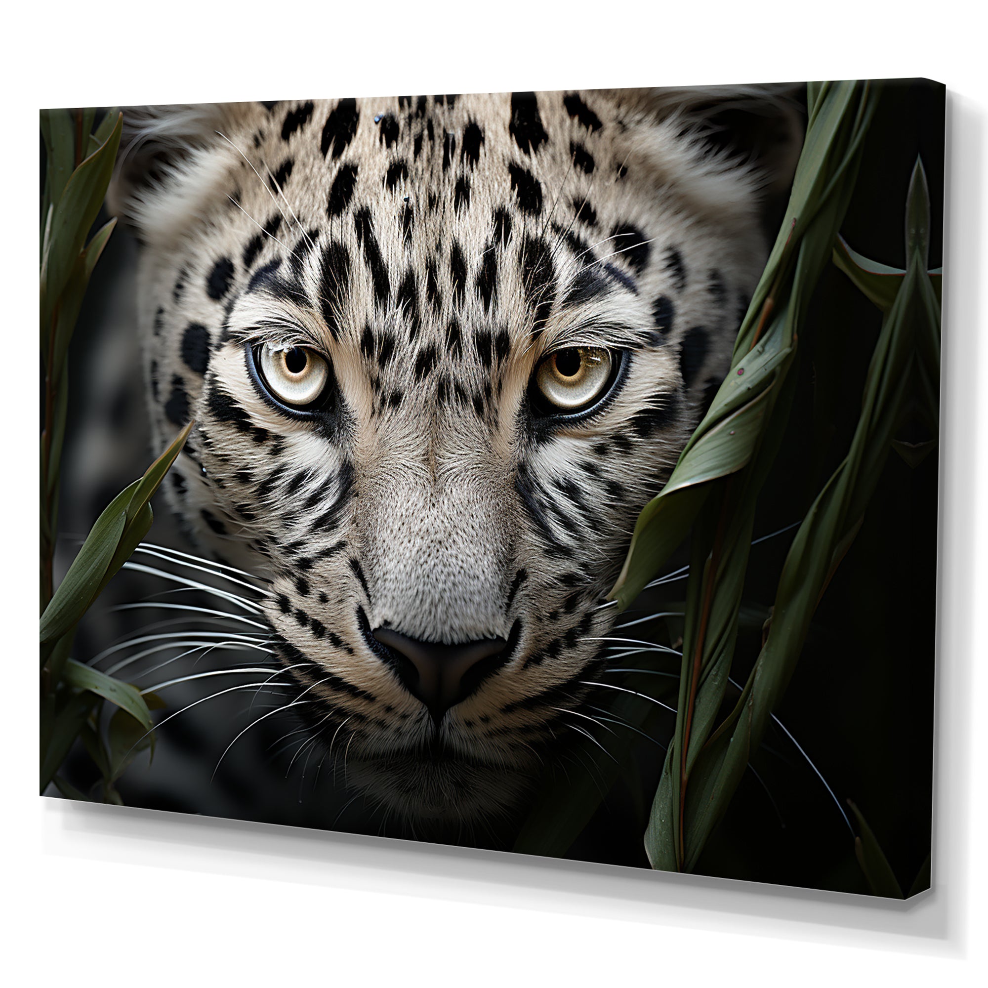 Jungle Leopard Stalk - Leopard Framed Canvas Art