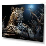 Moonlit Leopard Camouflage - Leopard Large Canvas Wall Art