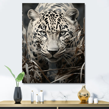 Graceful Leopard Predators In The Wild - Gray Leopard Wall Art