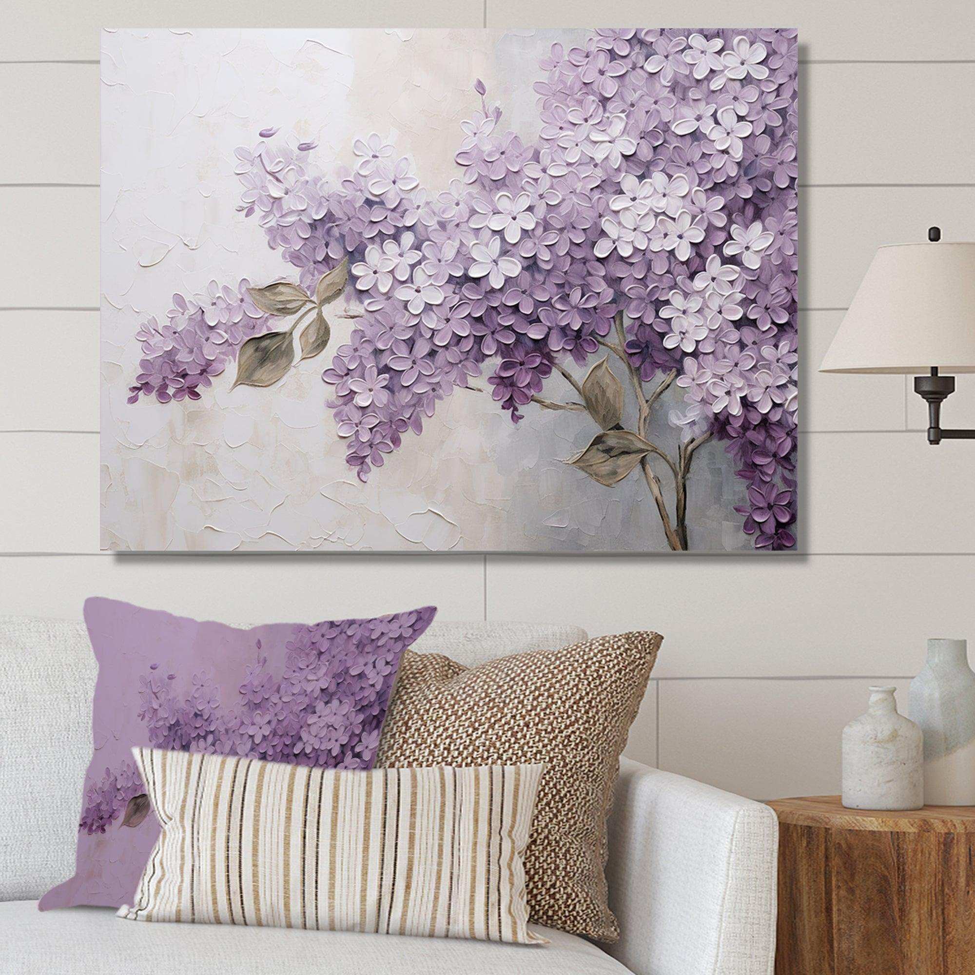 Beautiful Lilac Dreamscape - Floral Canvas Wall Art
