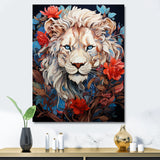 Enigmatic Lion Monarch Symbolic Realism - Lion Canvas Wall Art