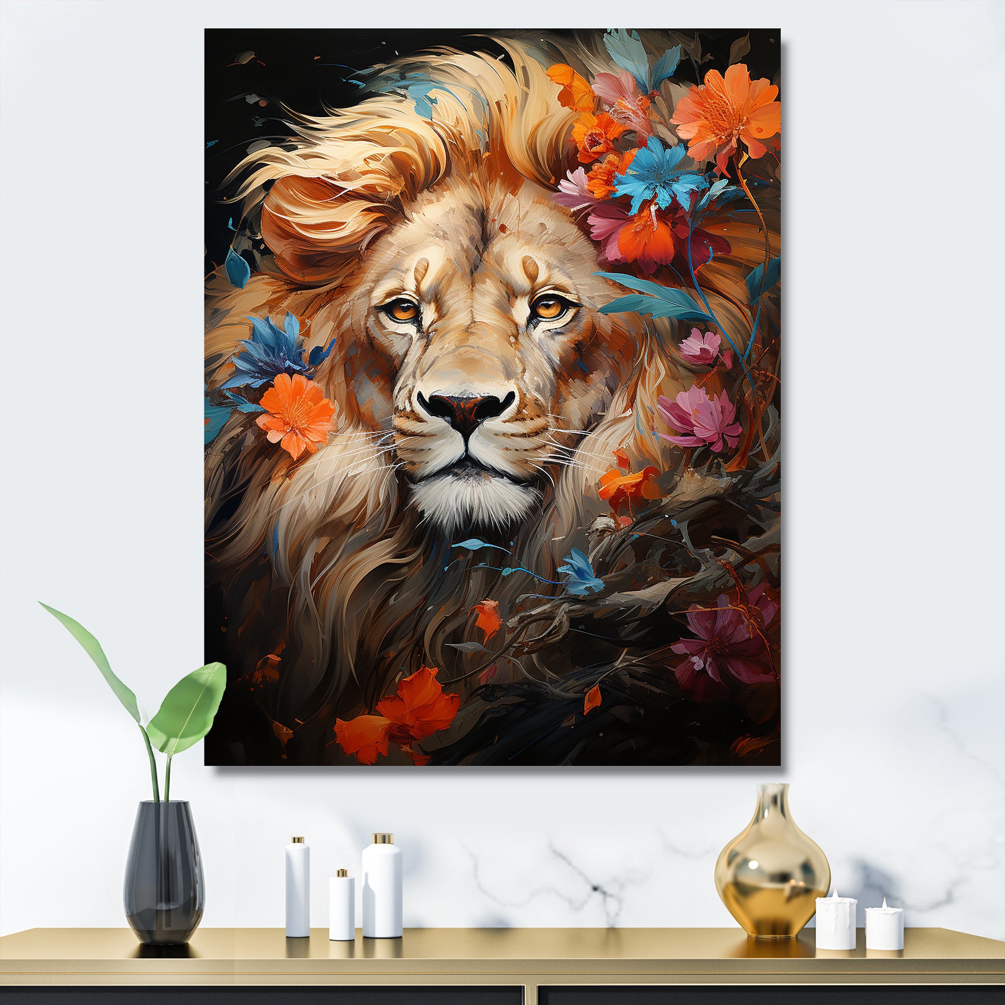 Eternal Majesty Lion Timeless Gaze - Lion Wall Decor