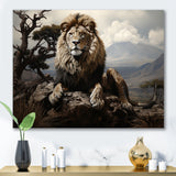 Golden Lions Vigilance Grace - Lion Canvas Wall Art