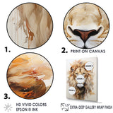 Powerful Lion S Stare Portrait - Beige Lion Wall Art