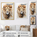 Powerful Lion S Stare Portrait - Beige Lion Wall Art
