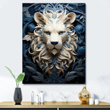 Lions Monochrome Guardian - Lion Canvas Wall Art