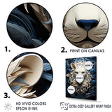 Lions Monochrome Guardian - Lion Canvas Wall Art