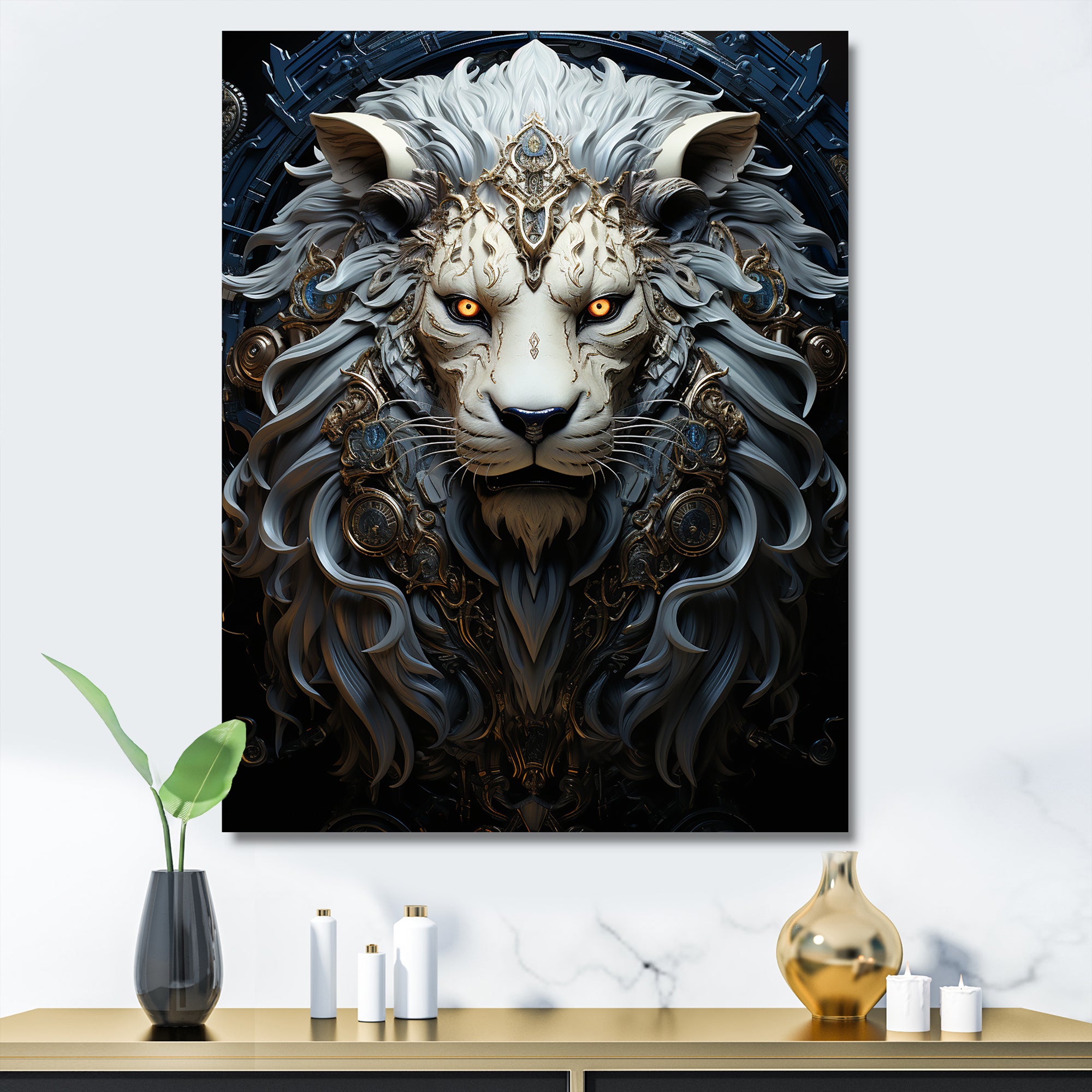 Lions Nocturnal Watch - Lion Wall Decor