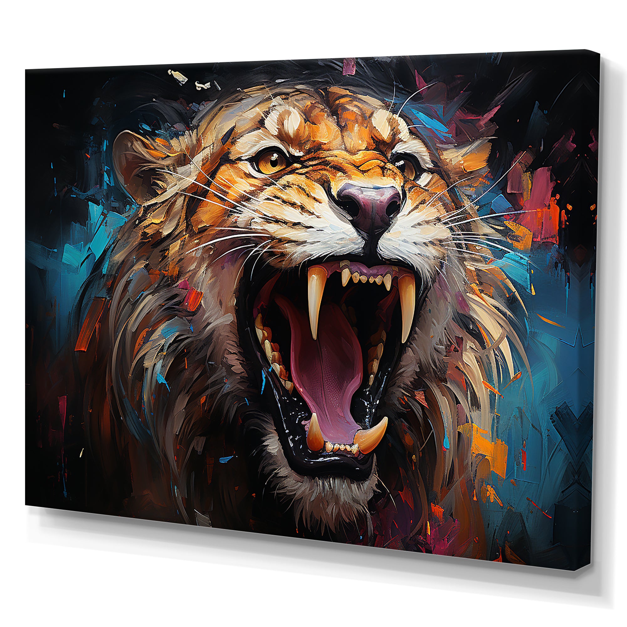 Lions Roaring Emotions - Lion Bedroom Wall Art