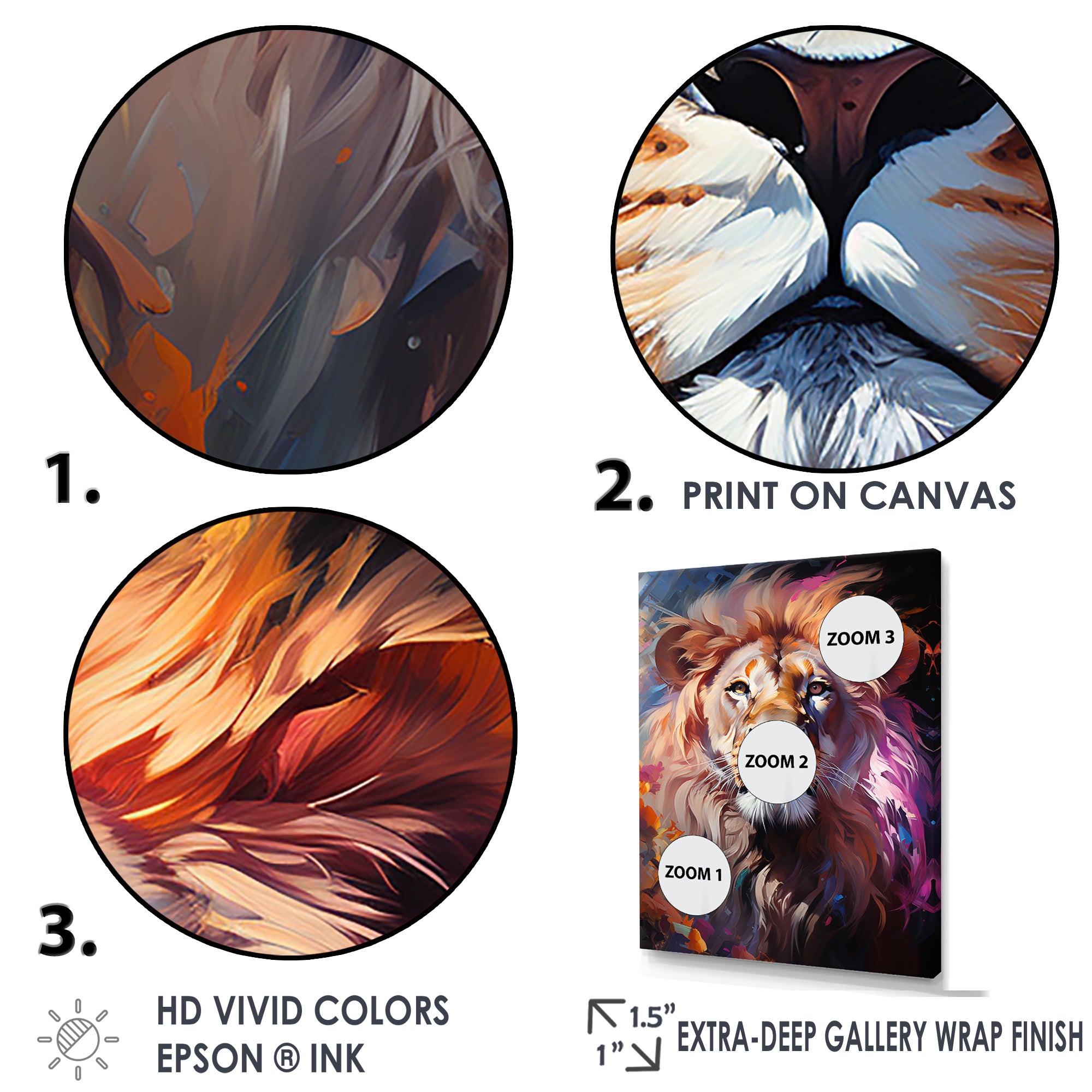 Lion Sun Kissed Mane Sovereign - Lion Wall Decor