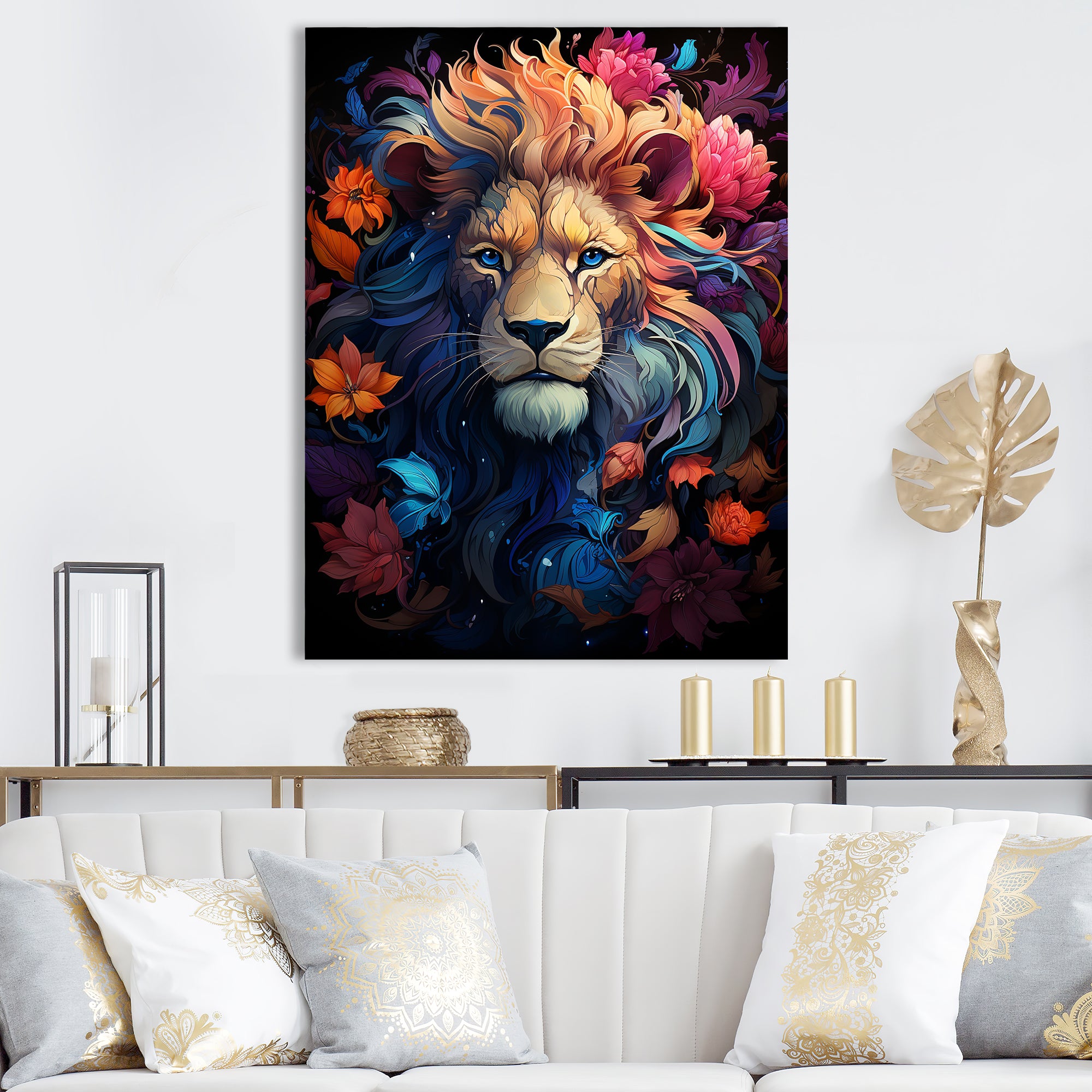 Lions Twilight Monarch - Lion Wall Art Prints