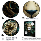 Lion Verdant Guardian - Lion Large Canvas Wall Art