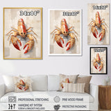 Grazing Lobster - Lobster Framed Canvas Art