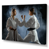 Women Martial Arts Fight Training Studio - Martial Arts Canvas Wall Art