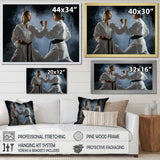 Women Martial Arts Fight Training Studio - Martial Arts Canvas Wall Art