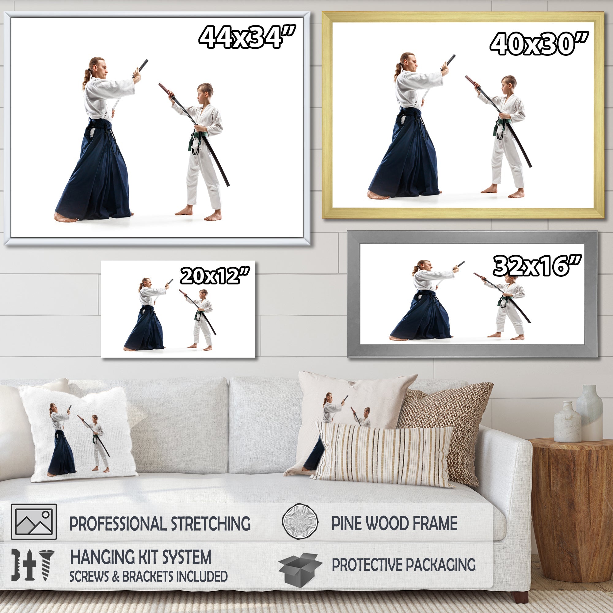 Martial Arts Teen Boy Fight Training Studio - Martial Arts Canvas Wall Art