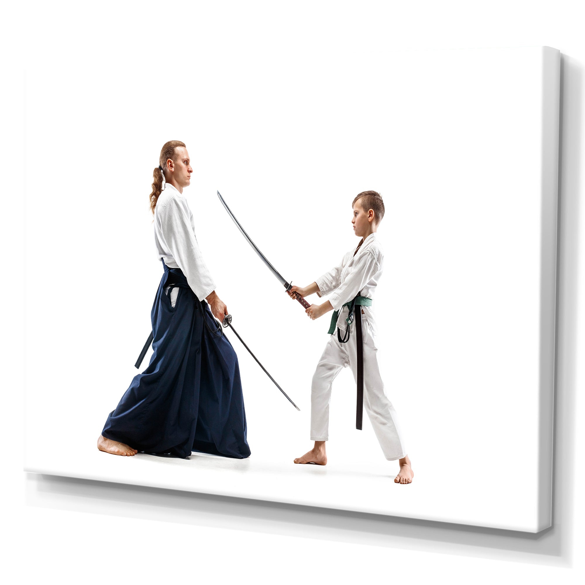 Martial Arts Teen Boy Fight Training Studio I - Martial Arts Canvas Wall Art