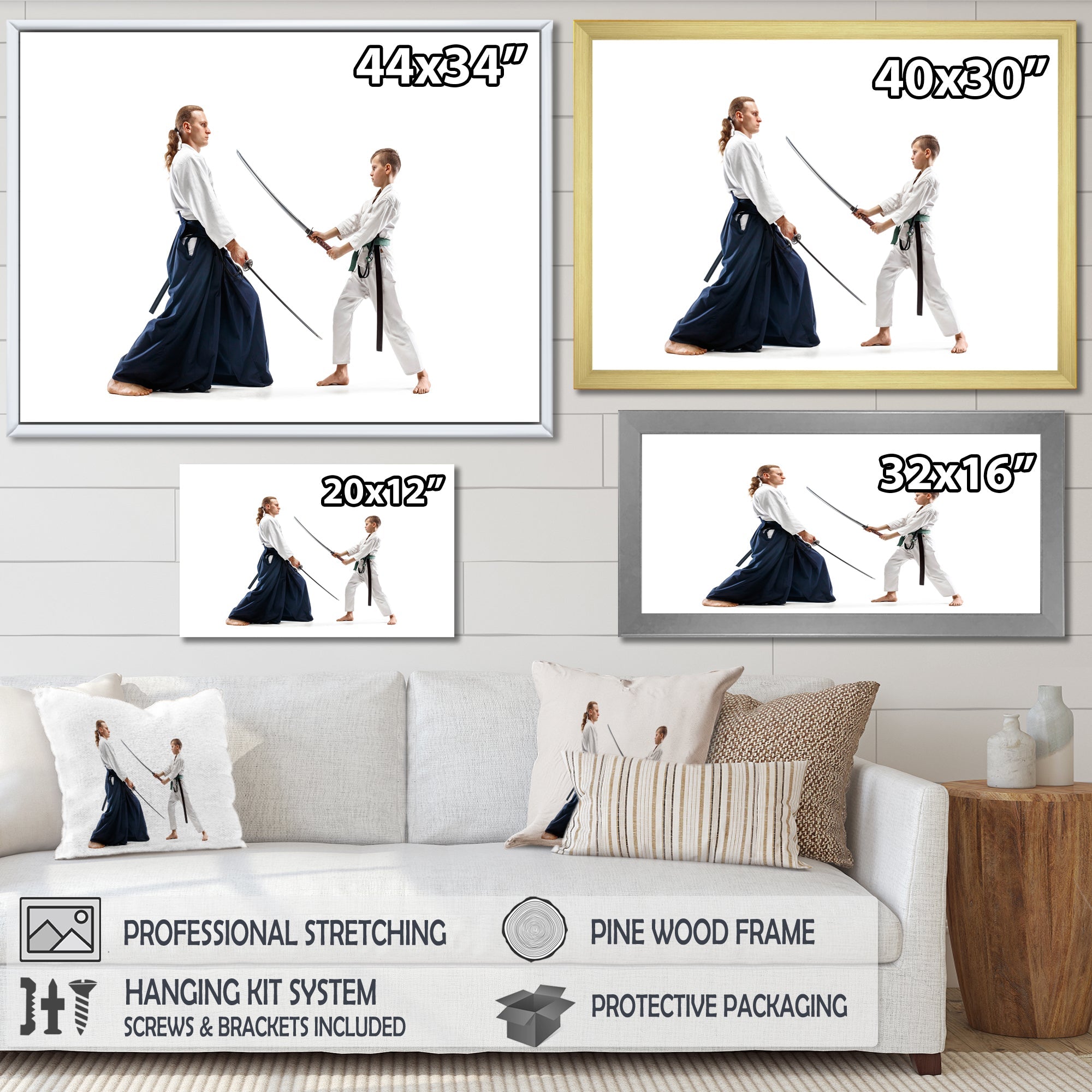 Martial Arts Teen Boy Fight Training Studio I - Martial Arts Canvas Wall Art