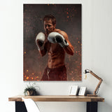 Portrait Martial Arts Fighter - Martial Arts Canvas Wall Art