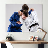 Fighting Judokas Martial Arts - Martial Arts Canvas Wall Art