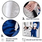 Fighting Judokas Fight Pose Black Belts. - Martial Arts Canvas Wall Art