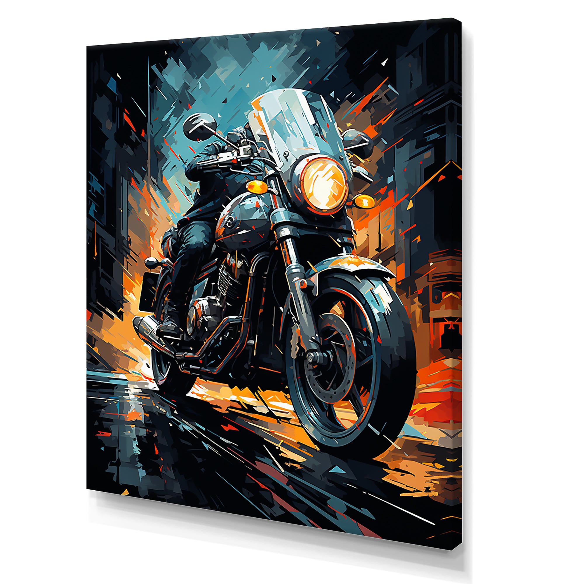 Classic Lavish Motor Bike - Motorcycle Canvas Wall Art