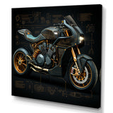 Classic Lavish Motorcycle - Motorcycle Canvas Wall Art