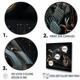 Classic Lavish Motorcycle - Motorcycle Canvas Wall Art