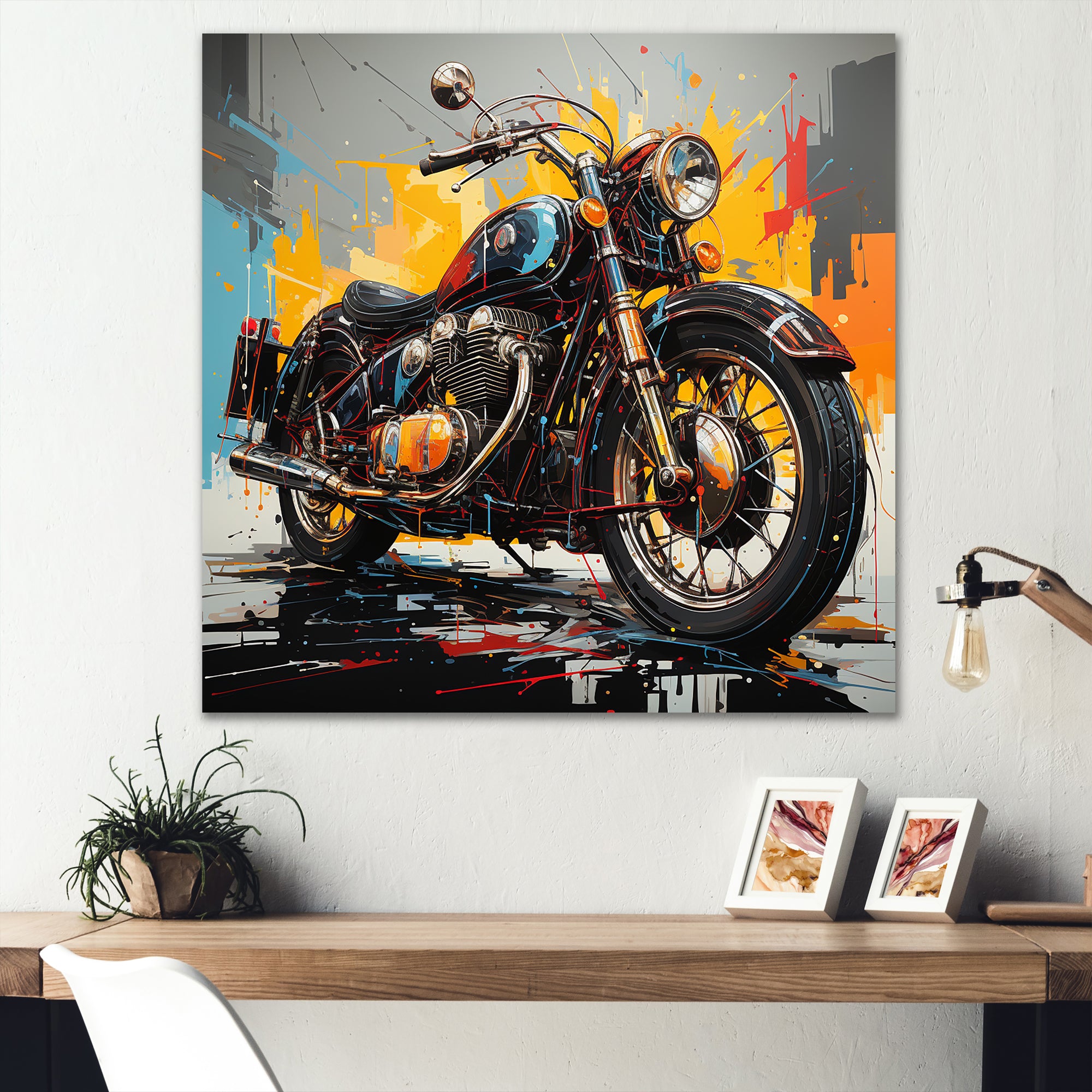 Motorcycle Dreams On The Road - Motorcycle Canvas Wall Art