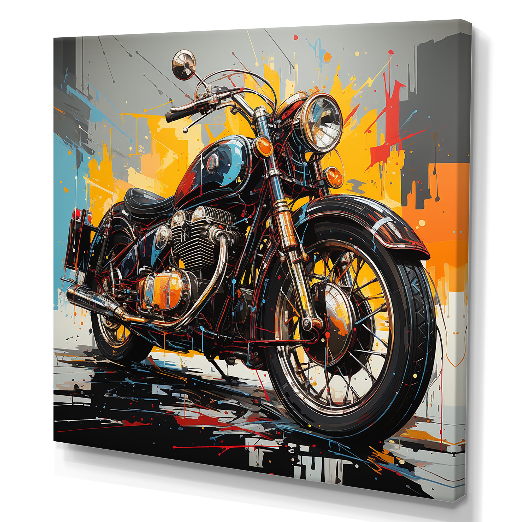 Motorcycle Dreams On The Road - Motorcycle Canvas Wall Art