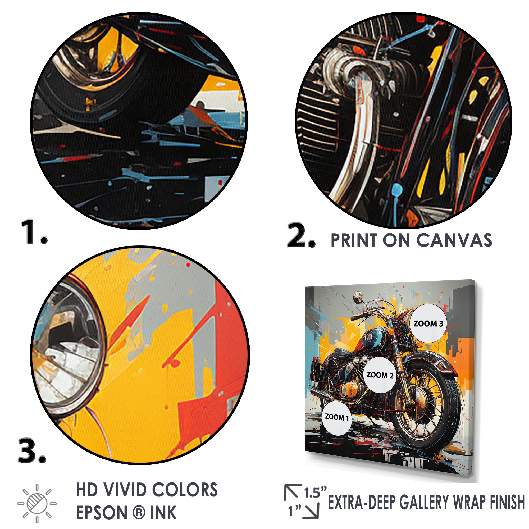 Motorcycle Dreams On The Road - Motorcycle Canvas Wall Art