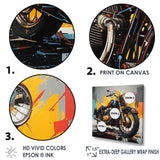 Motorcycle Dreams On The Road - Motorcycle Canvas Wall Art