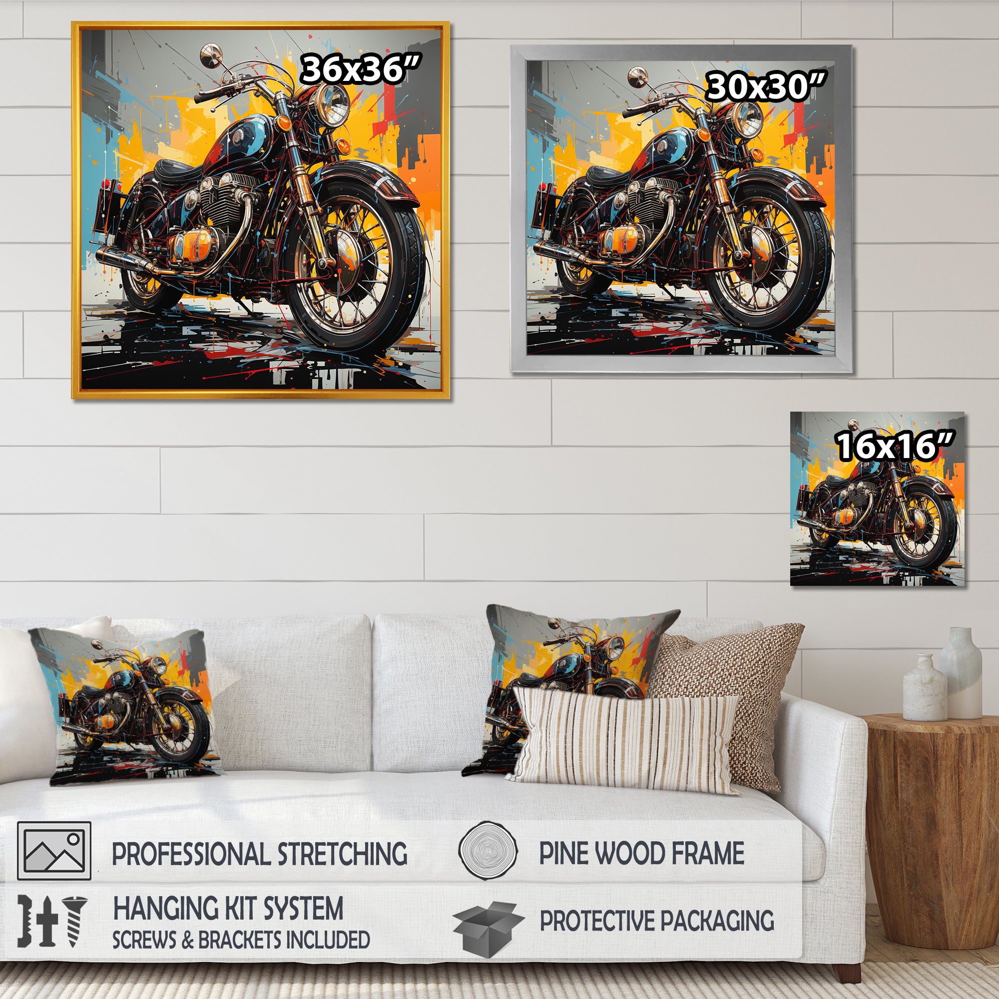 Motorcycle Dreams On The Road - Motorcycle Canvas Wall Art
