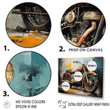 Rustic Motorcycle Odyssey - Motorcycle Canvas Wall Art