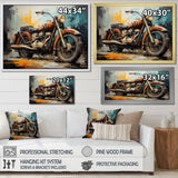 Rustic Motorcycle Odyssey - Motorcycle Canvas Wall Art