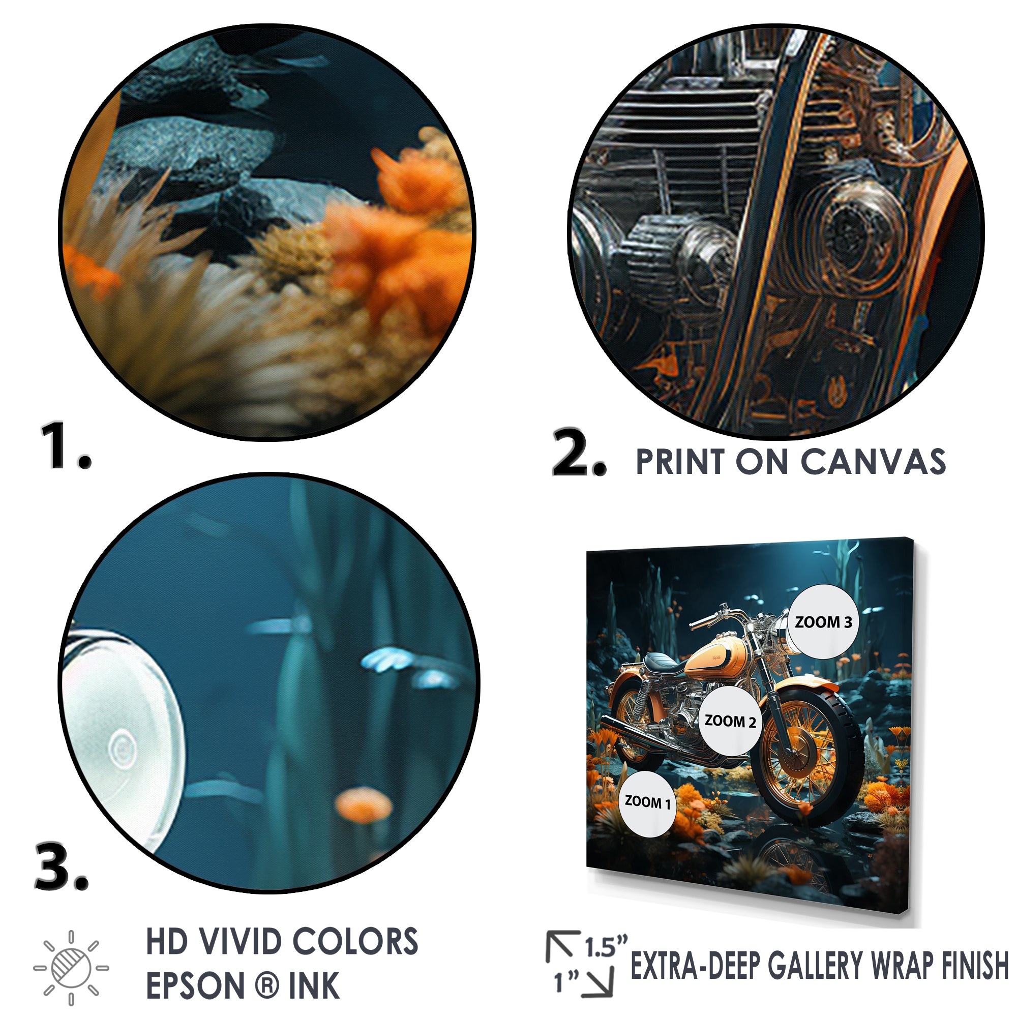 Rustic Motorcycle Bike Memory - Motorcycle Canvas Wall Art