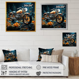 Rustic Motorcycle Bike Memory - Motorcycle Canvas Wall Art