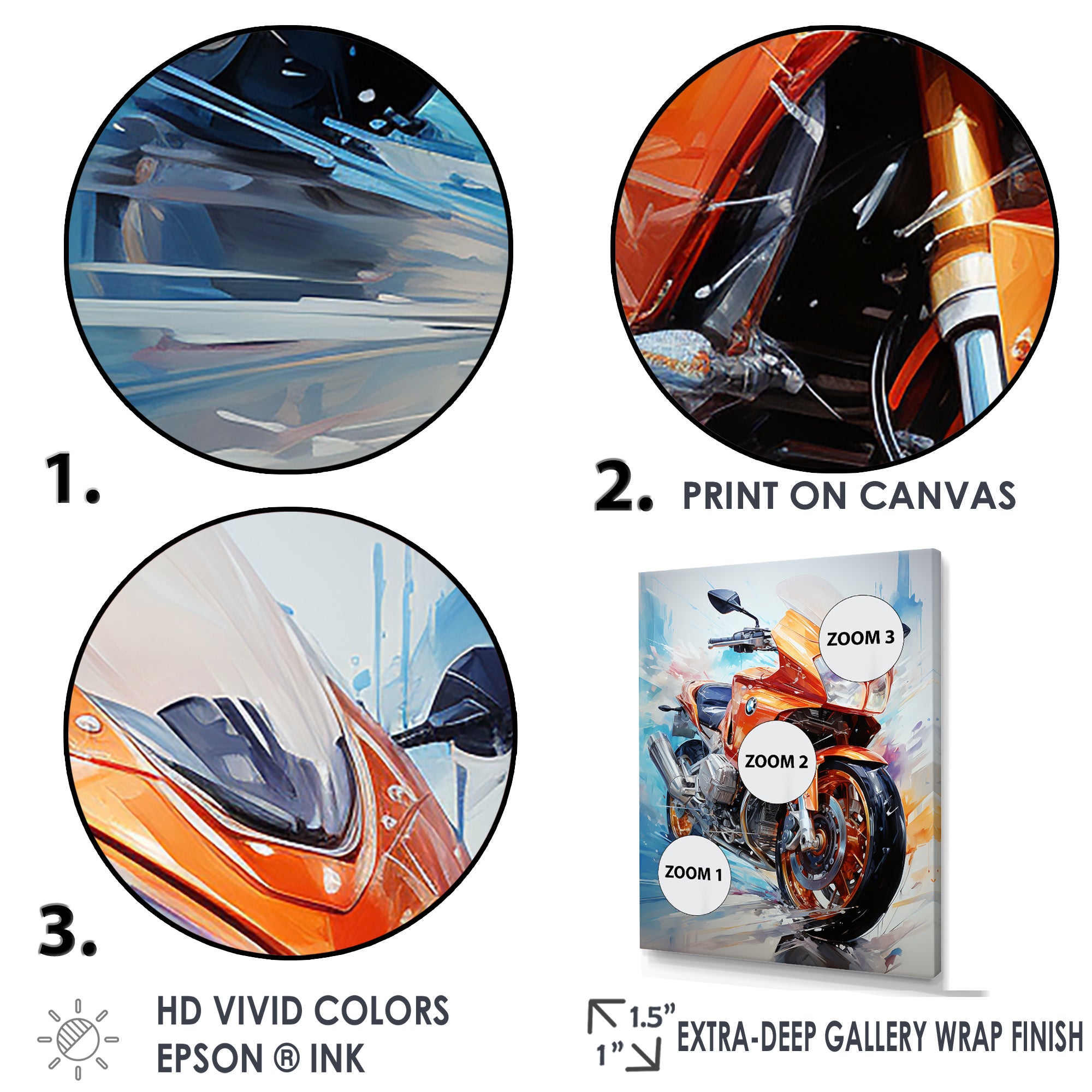 Velocity Speed Bike Fury - Motorcycle Canvas Wall Art