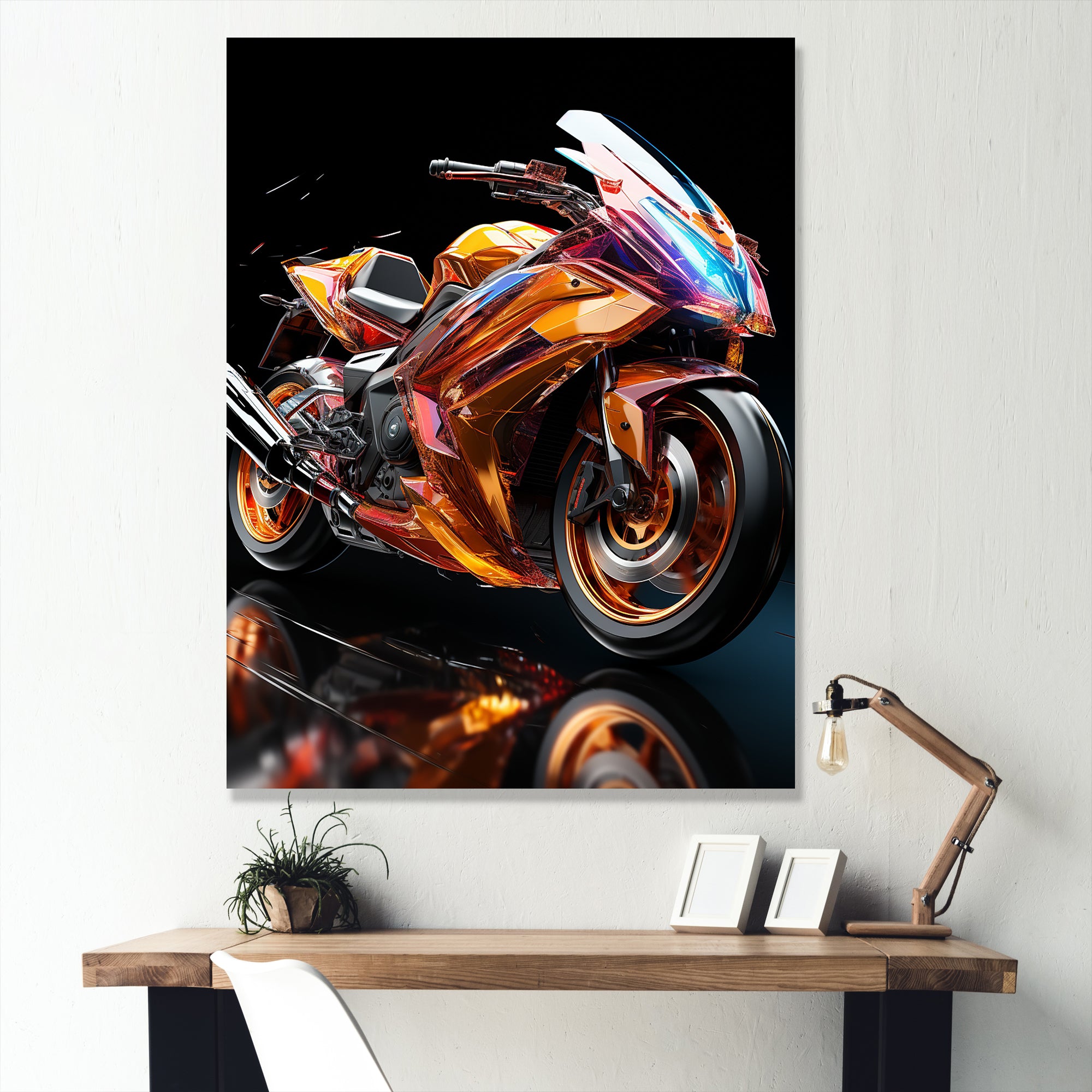 A Speed Motorcycle Adventure - Motorcycle Canvas Wall Art